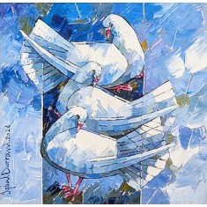 Iqbal Durrani, 18 x 18 Inch, Oil on Canvas, Figurative Painting, AC-IQD-305 Iqbal Durrani, 18 x 18 Inch, Oil on Canvas, Figurative Painting, AC-IQD-305